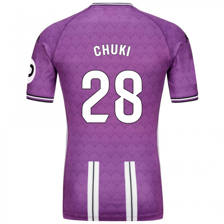 Homme Maillot Chuki #28 Violet Blanc Tenues Domicile 2024/25 T-Shirt Belgique