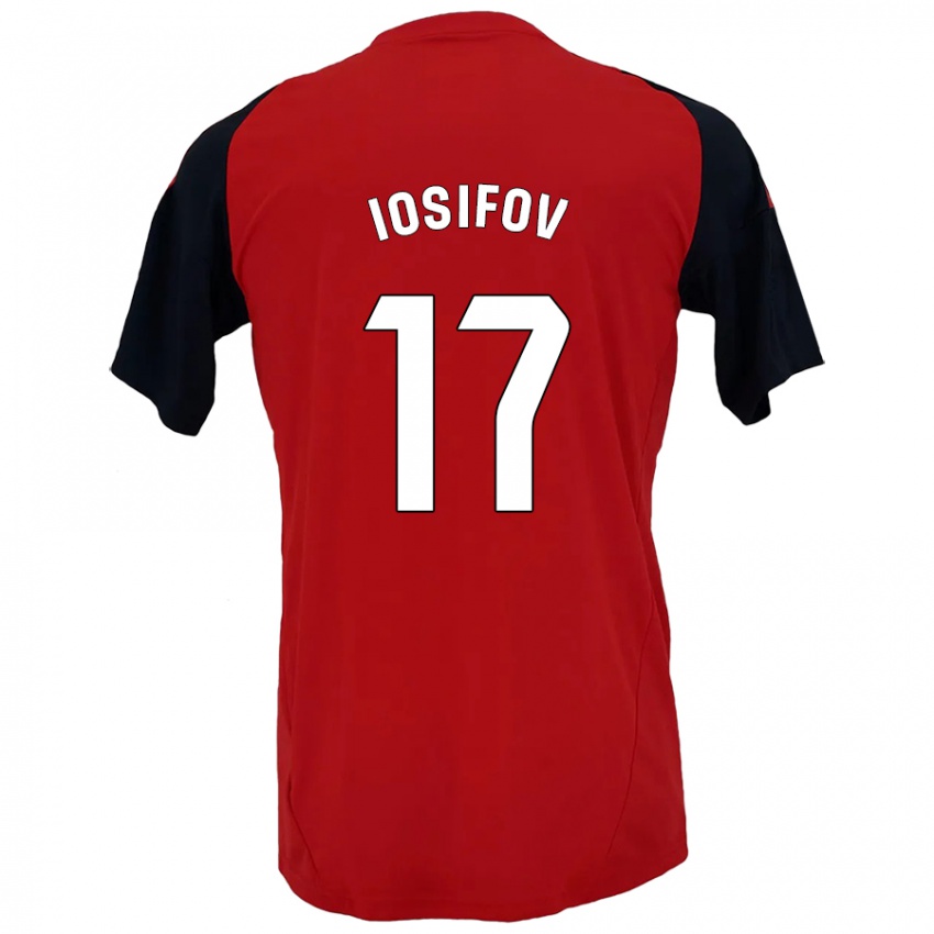 Heren Nikita Iosifov #17 Rood Zwart Thuisshirt Thuistenue 2024/25 T-Shirt België