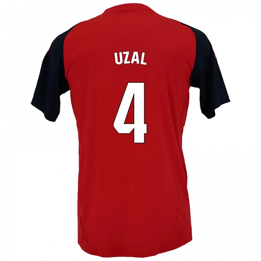 Heren Yeray Uzal #4 Rood Zwart Thuisshirt Thuistenue 2024/25 T-Shirt België