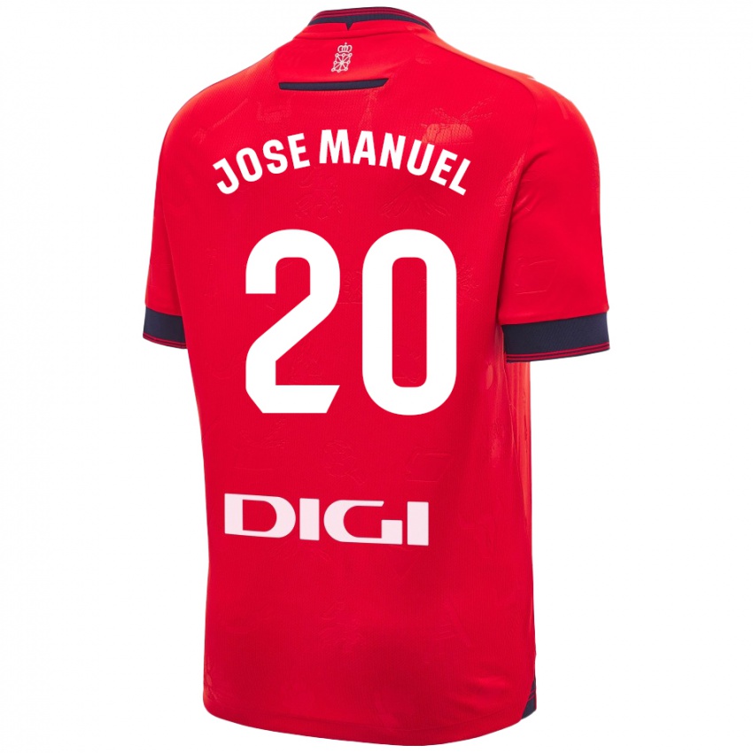 Heren José Manuel Arnáiz #20 Rood Wit Thuisshirt Thuistenue 2024/25 T-Shirt België