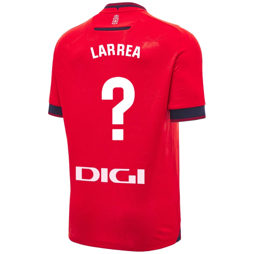 Heren Unai Larrea #0 Rood Wit Thuisshirt Thuistenue 2024/25 T-Shirt België