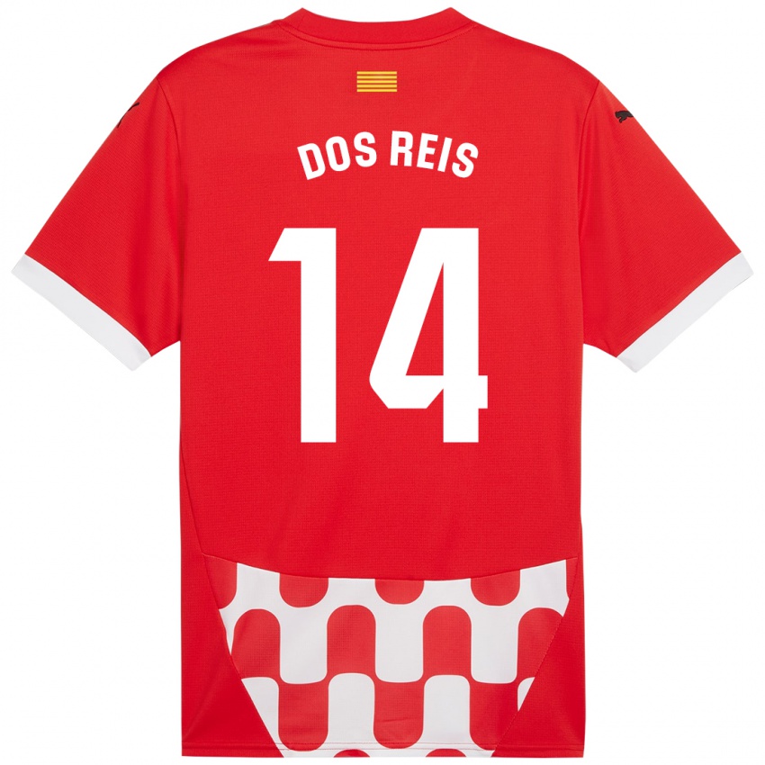 Homme Maillot Leo Dos Reis #14 Rouge Blanc Tenues Domicile 2024/25 T-Shirt Belgique