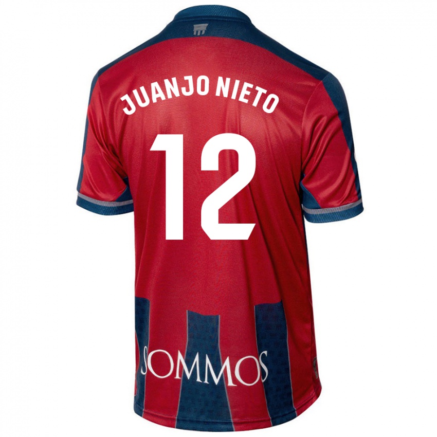 Heren Juanjo Nieto #12 Rood Blauw Thuisshirt Thuistenue 2024/25 T-Shirt België