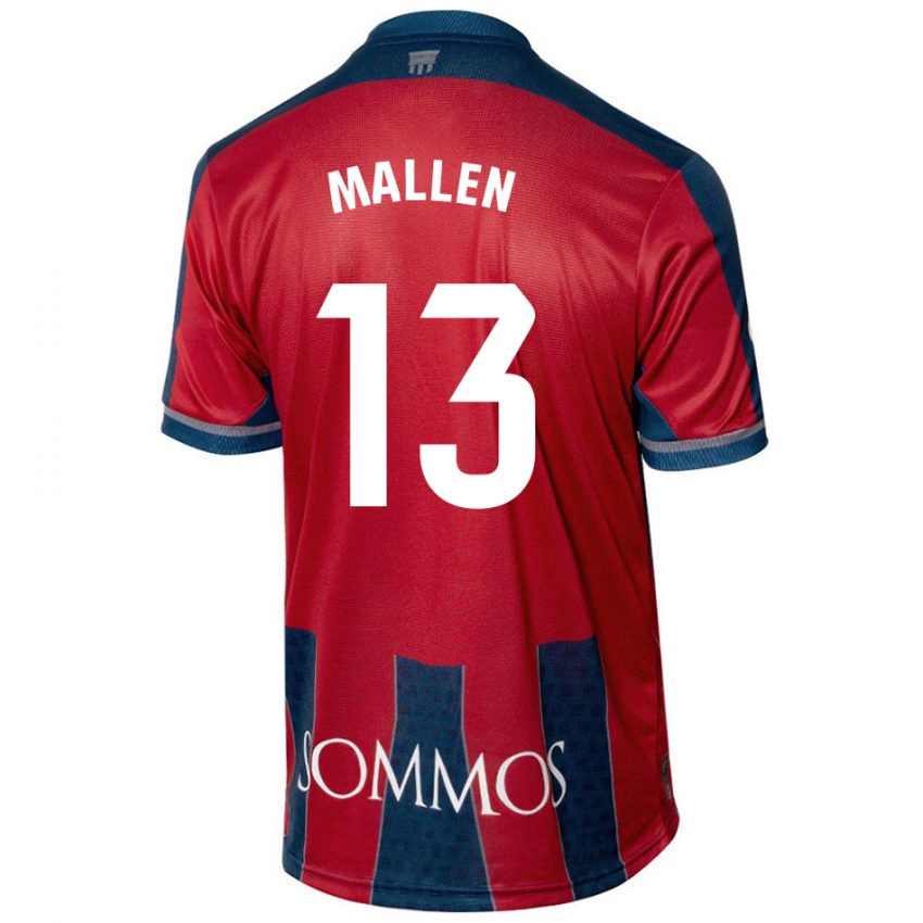 Heren Lucía Mallén #13 Rood Blauw Thuisshirt Thuistenue 2024/25 T-Shirt België