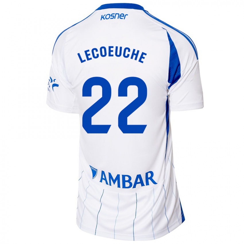 Homme Maillot Quentin Lecoeuche #22 Rouge Blanc Tenues Domicile 2024/25 T-Shirt Belgique