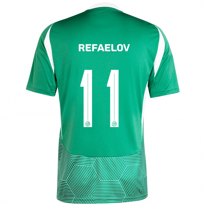 Homme Maillot Lior Refaelov #11 Vert Blanc Tenues Domicile 2024/25 T-Shirt Belgique