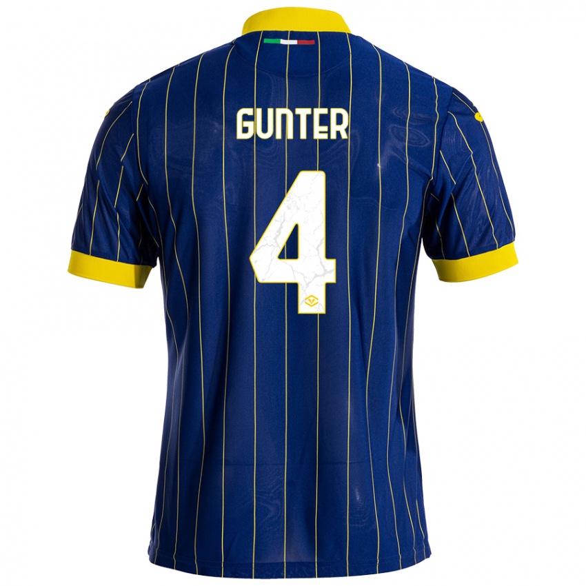 Heren Koray Günter #4 Blauw Geel Thuisshirt Thuistenue 2024/25 T-Shirt België