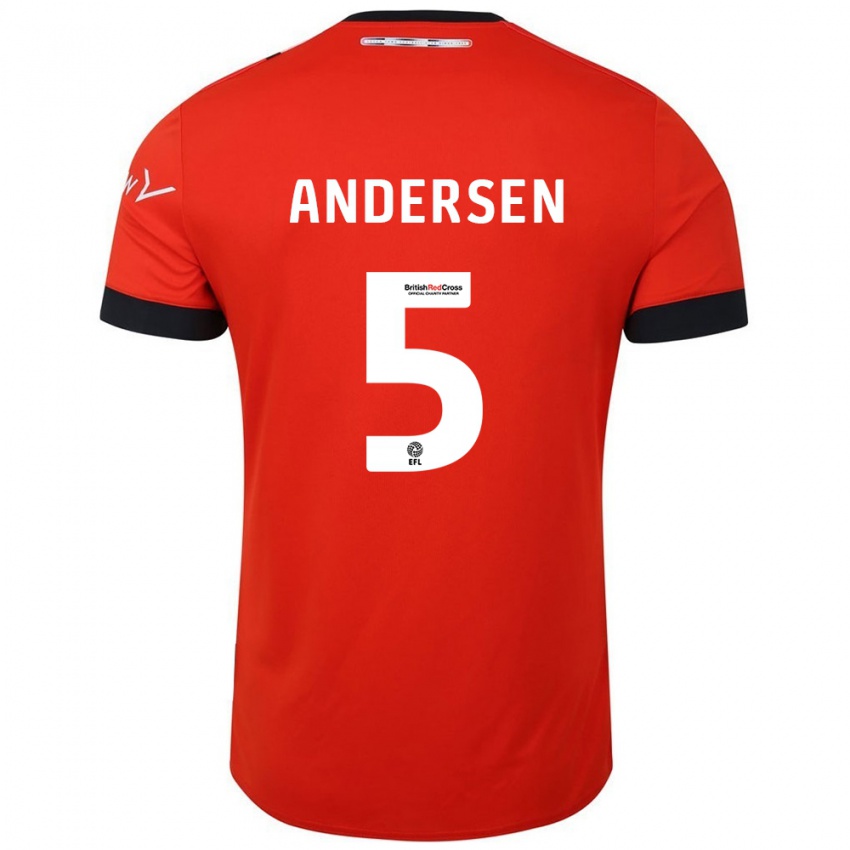 Heren Mads Andersen #5 Oranje Zwart Thuisshirt Thuistenue 2024/25 T-Shirt België