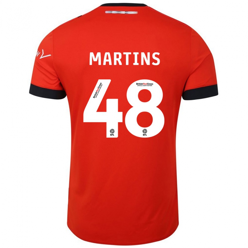 Homme Maillot Dominic Dos Santos Martins #48 Orange Noir Tenues Domicile 2024/25 T-Shirt Belgique