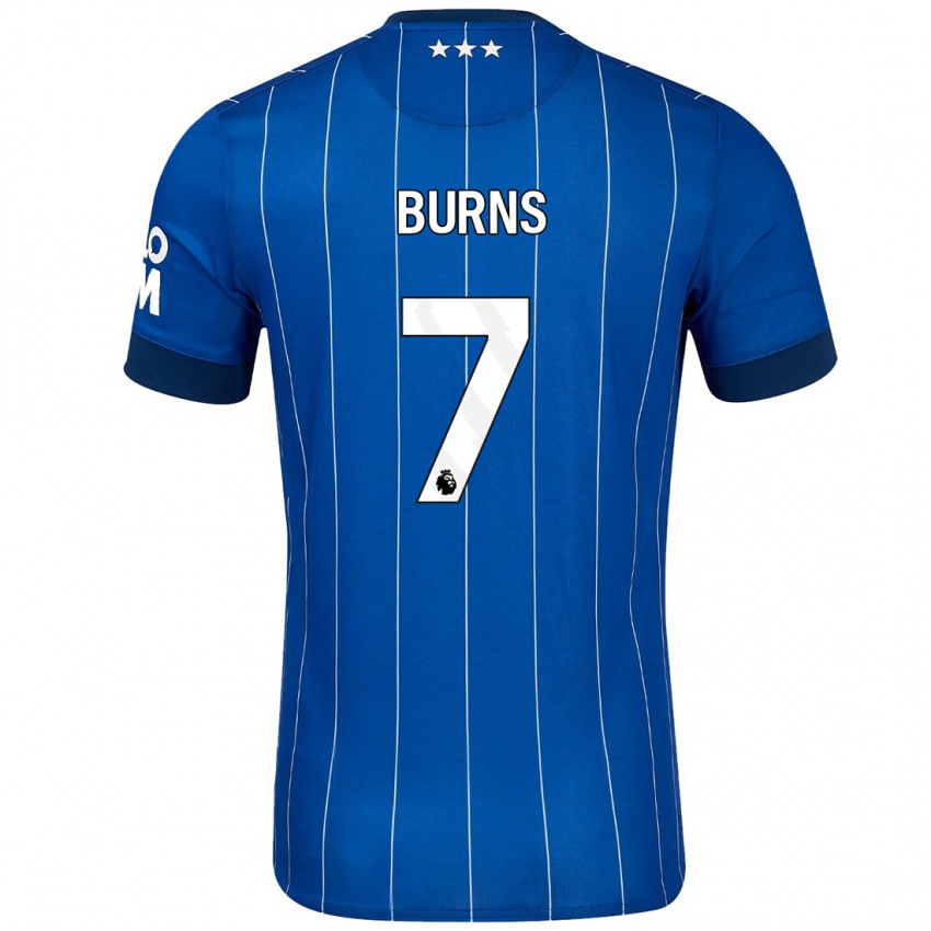 Heren Wes Burns #7 Marineblauw Thuisshirt Thuistenue 2024/25 T-Shirt België