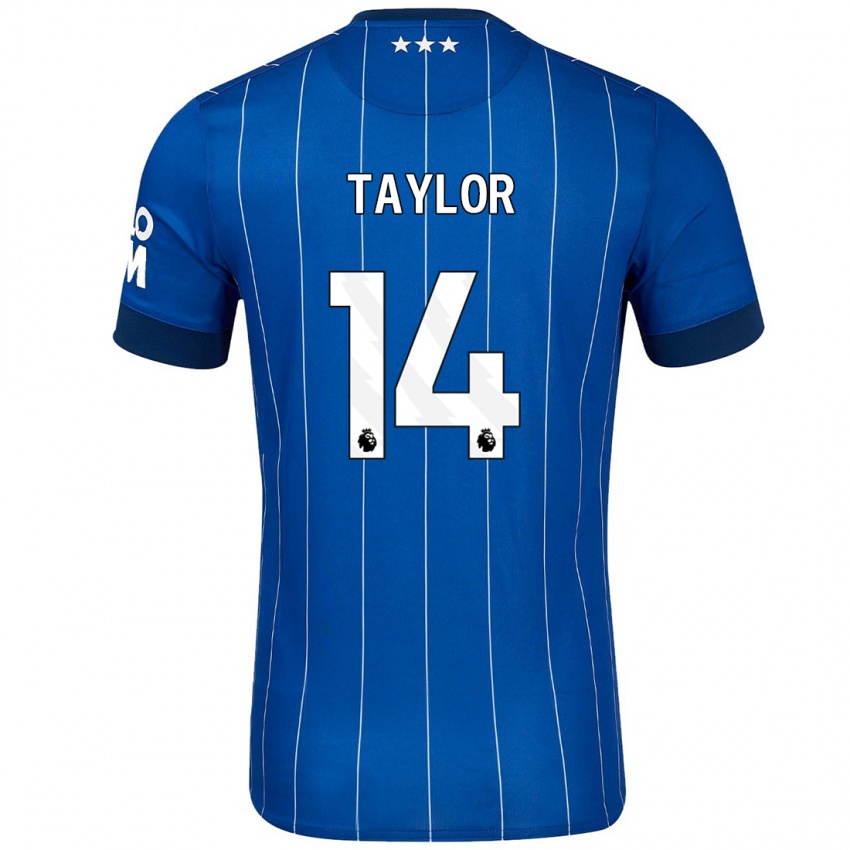 Heren Jack Taylor #14 Marineblauw Thuisshirt Thuistenue 2024/25 T-Shirt België