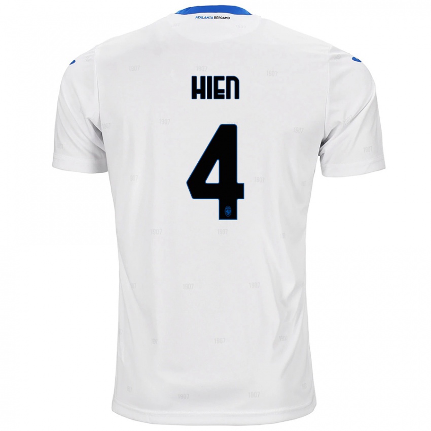 Herren Isak Hien #4 Weiß Auswärtstrikot Trikot 2024/25 T-Shirt Belgien