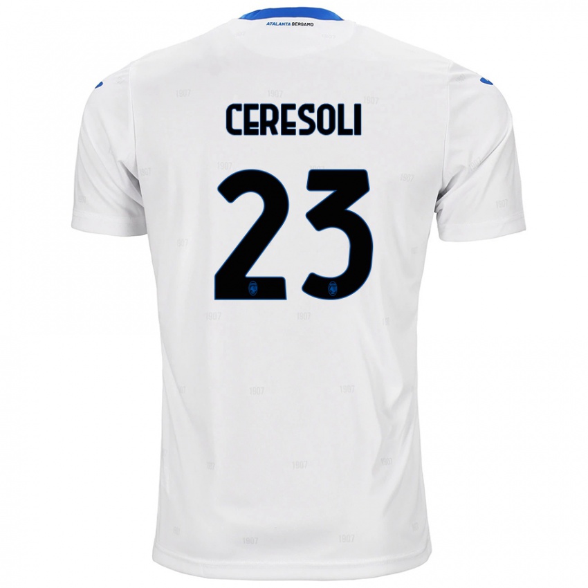 Herren Andrea Ceresoli #23 Weiß Auswärtstrikot Trikot 2024/25 T-Shirt Belgien