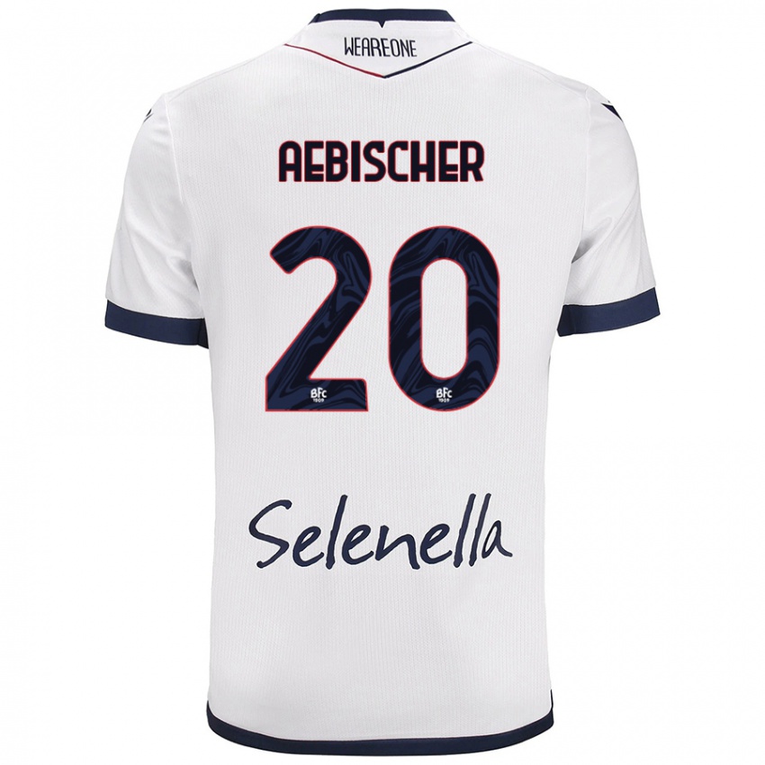 Herren Michel Aebischer #20 Weiß Königsblau Auswärtstrikot Trikot 2024/25 T-Shirt Belgien