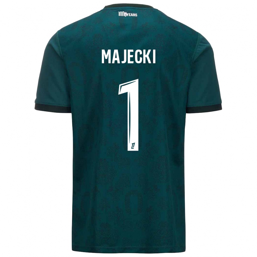 Homme Maillot Radoslaw Majecki #1 Vert Foncé Tenues Extérieur 2024/25 T-Shirt Belgique