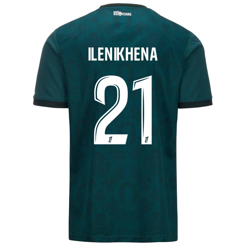 Homme Maillot George Ilenikhena #21 Vert Foncé Tenues Extérieur 2024/25 T-Shirt Belgique