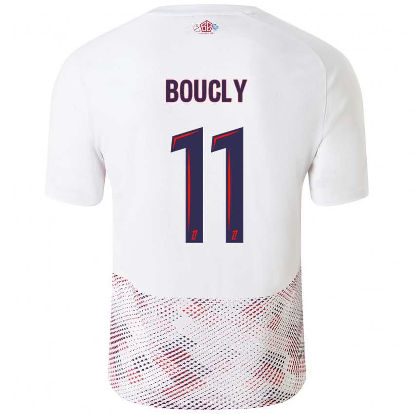 Homme Maillot Maïté Boucly #11 Blanc Bleu Royal Tenues Extérieur 2024/25 T-Shirt Belgique