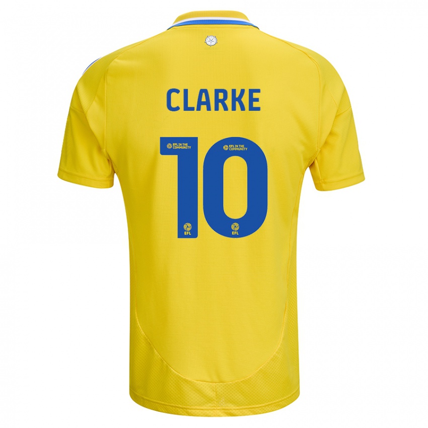 Heren Sarah Clarke #10 Geel Blauw Uitshirt Uittenue 2024/25 T-Shirt België