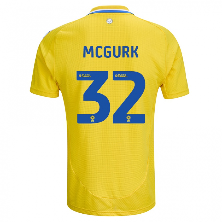 Heren Sean Mcgurk #32 Geel Blauw Uitshirt Uittenue 2024/25 T-Shirt België