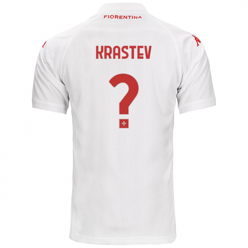 Heren Dimo Krastev #0 Wit Uitshirt Uittenue 2024/25 T-Shirt België