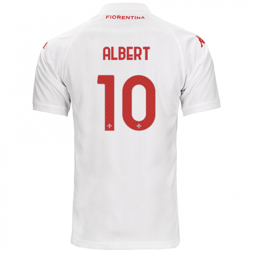 Heren Albert Gudmundsson #10 Wit Uitshirt Uittenue 2024/25 T-Shirt België