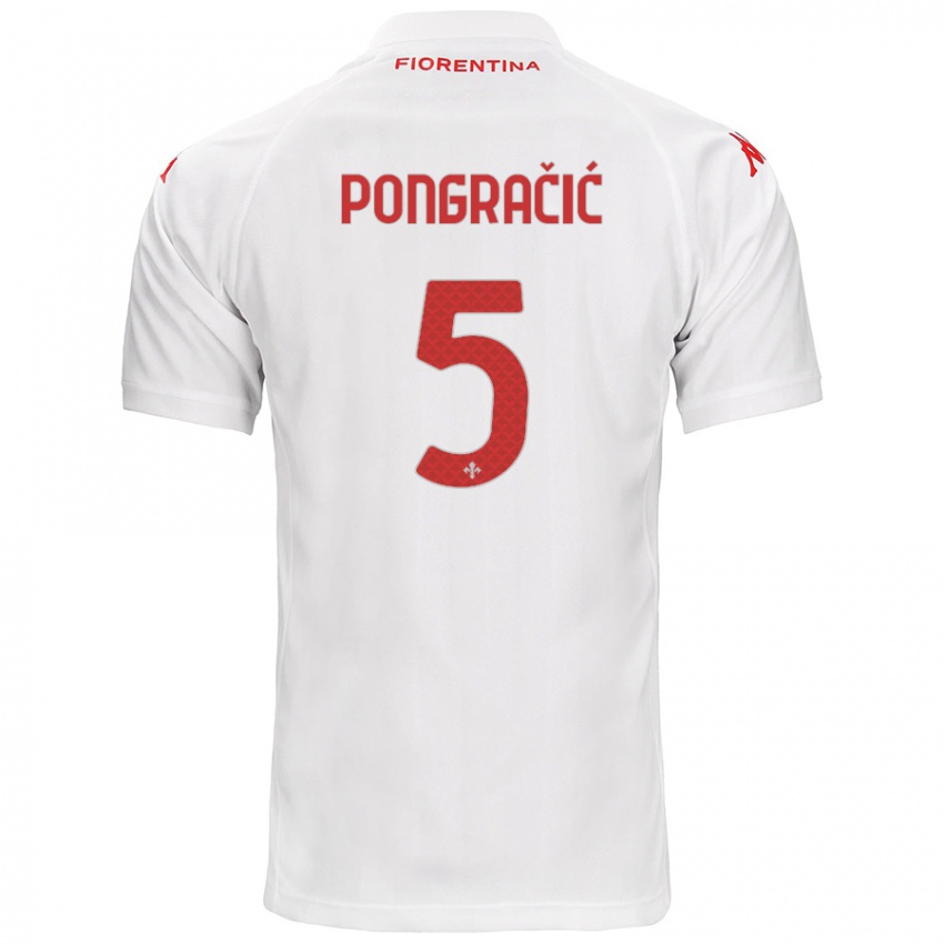 Heren Marin Pongračić #5 Wit Uitshirt Uittenue 2024/25 T-Shirt België