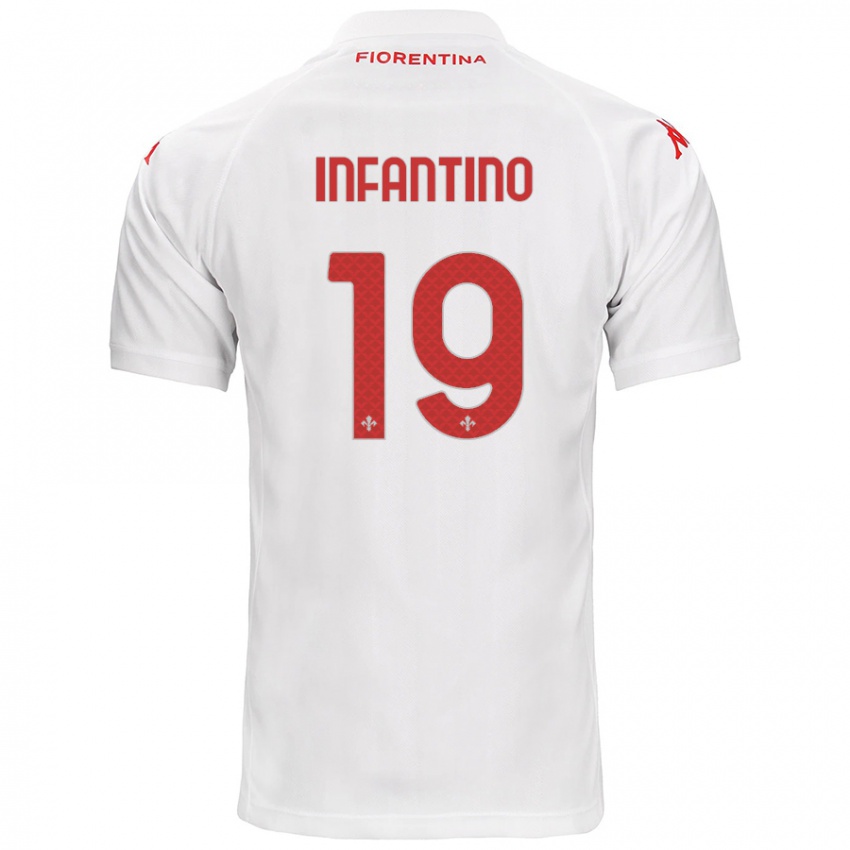 Herren Gino Infantino #19 Weiß Auswärtstrikot Trikot 2024/25 T-Shirt Belgien