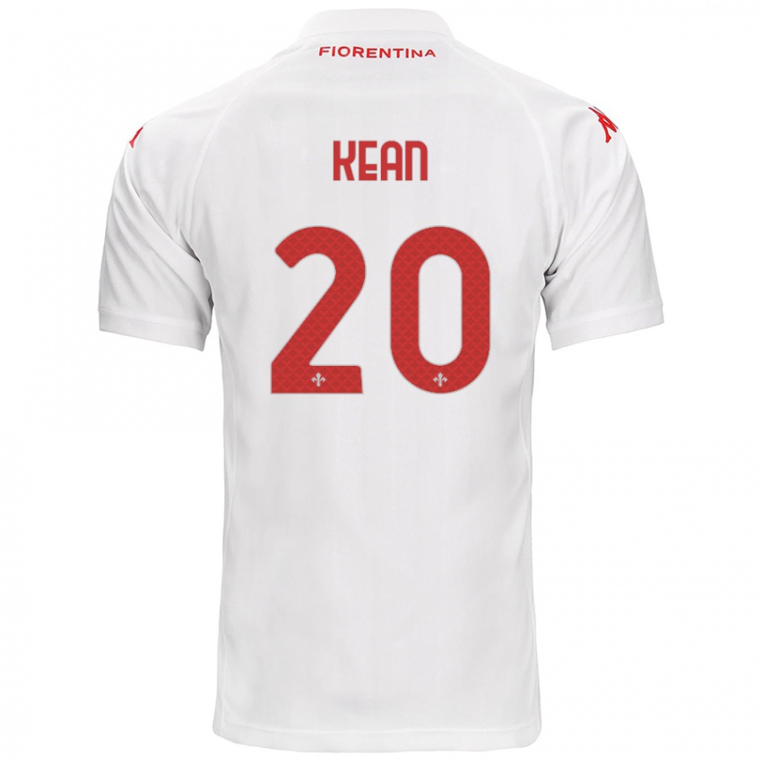 Heren Moise Kean #20 Wit Uitshirt Uittenue 2024/25 T-Shirt België