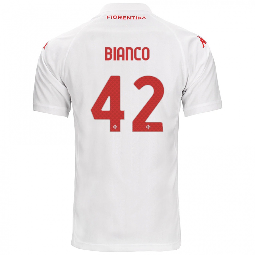 Heren Alessandro Bianco #42 Wit Uitshirt Uittenue 2024/25 T-Shirt België