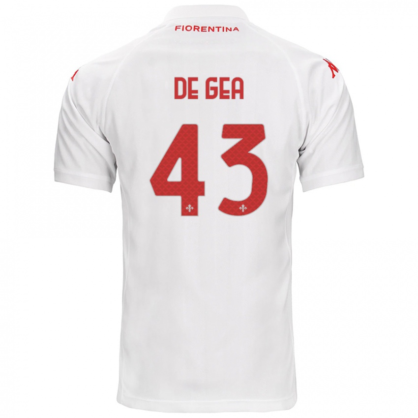 Heren David De Gea #43 Wit Uitshirt Uittenue 2024/25 T-Shirt België