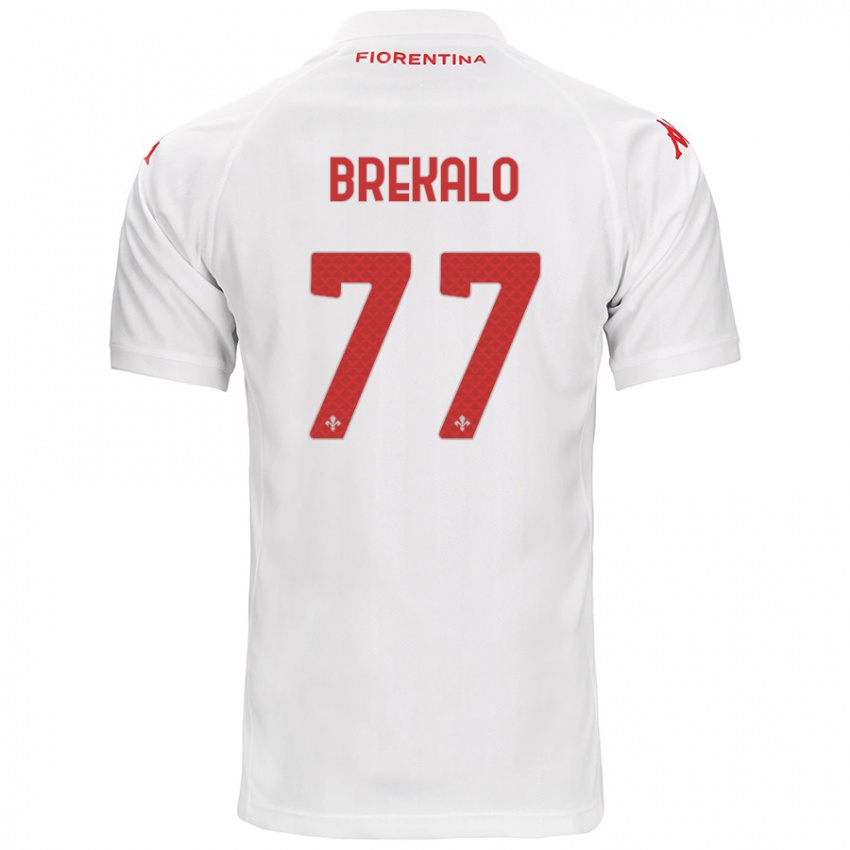 Heren Josip Brekalo #77 Wit Uitshirt Uittenue 2024/25 T-Shirt België