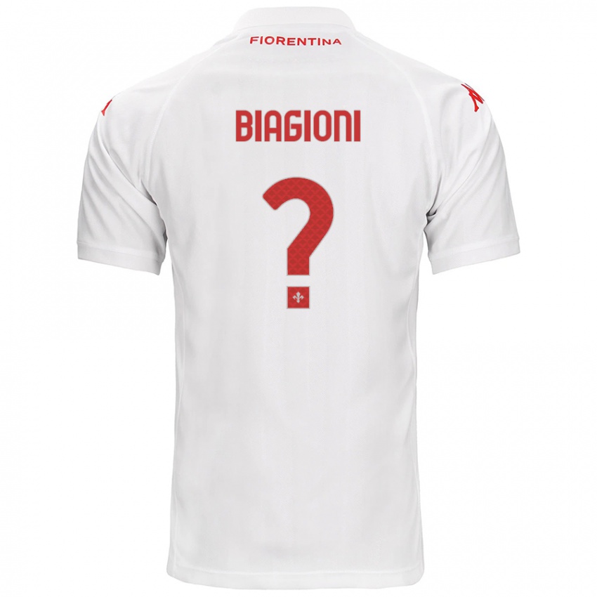 Heren Lorenzo Biagioni #0 Wit Uitshirt Uittenue 2024/25 T-Shirt België