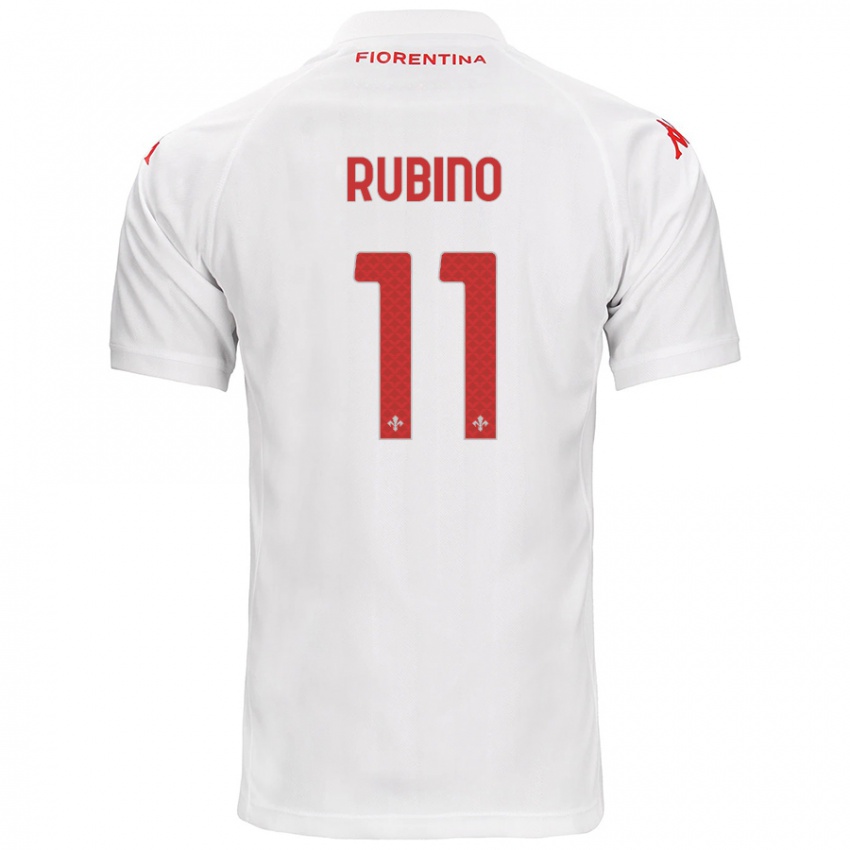 Heren Tommaso Rubino #11 Wit Uitshirt Uittenue 2024/25 T-Shirt België