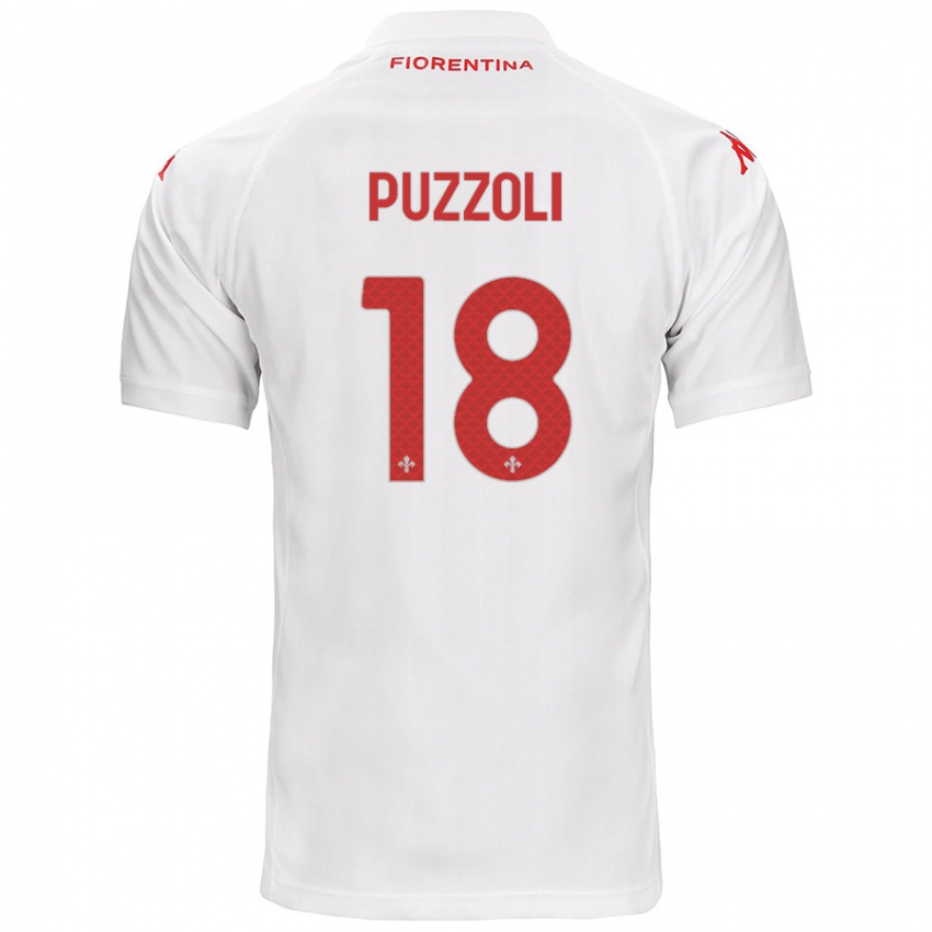 Heren Giorgio Puzzoli #18 Wit Uitshirt Uittenue 2024/25 T-Shirt België