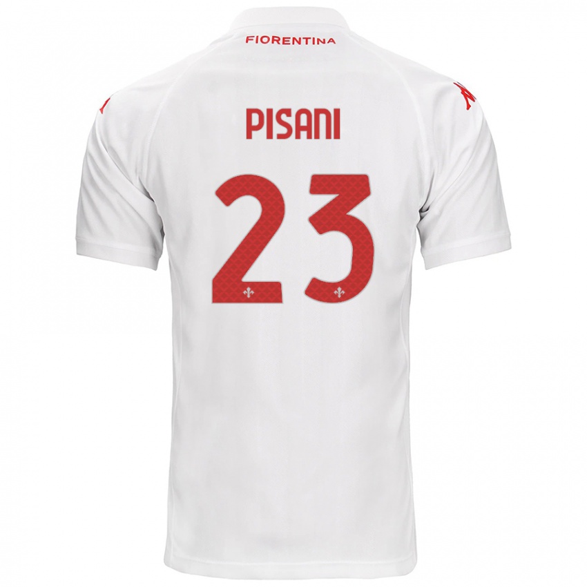 Heren Diego Pisani #23 Wit Uitshirt Uittenue 2024/25 T-Shirt België