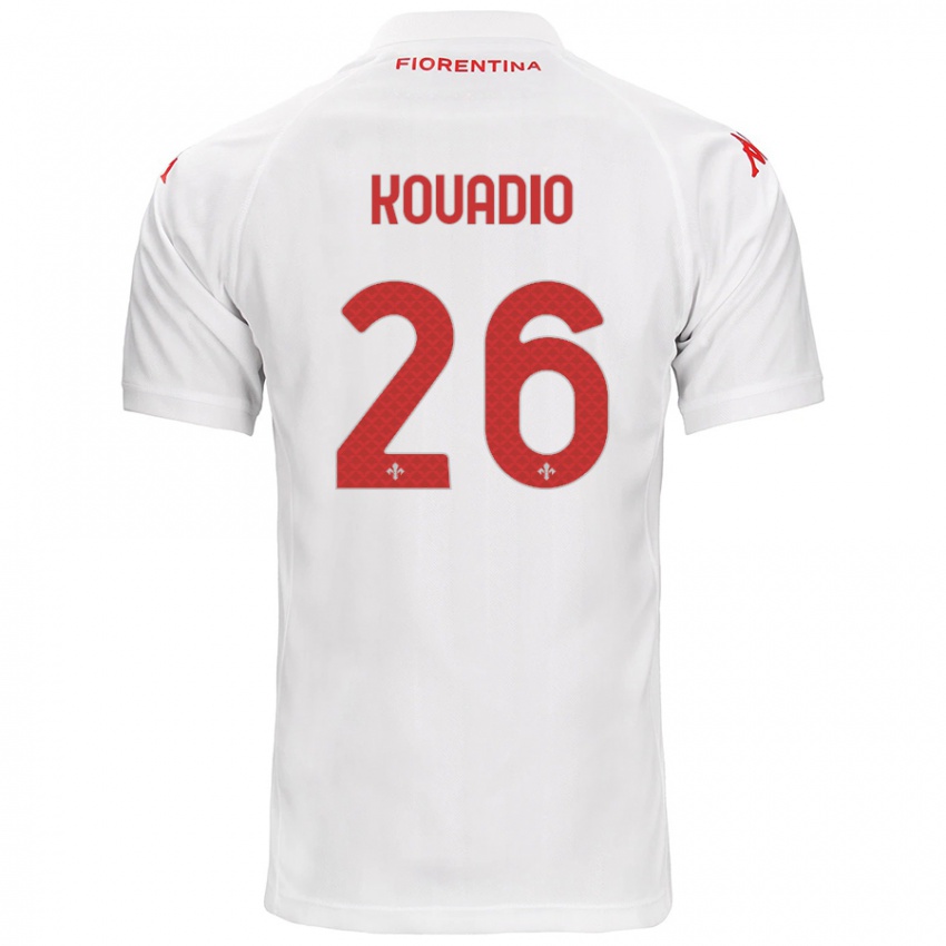 Heren Eddy Kouadio #26 Wit Uitshirt Uittenue 2024/25 T-Shirt België