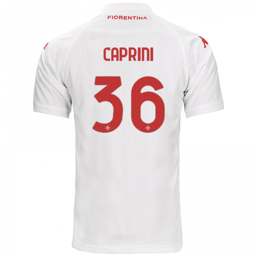 Heren Maat Daniel Caprini #36 Wit Uitshirt Uittenue 2024/25 T-Shirt België