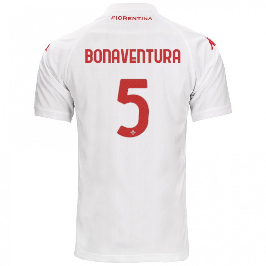 Heren Giacomo Bonaventura #5 Wit Uitshirt Uittenue 2024/25 T-Shirt België