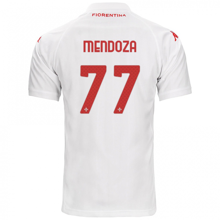 Heren William Mendoza #77 Wit Uitshirt Uittenue 2024/25 T-Shirt België