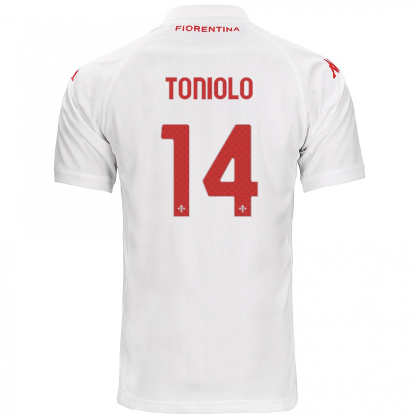 Heren Martina Toniolo #14 Wit Uitshirt Uittenue 2024/25 T-Shirt België