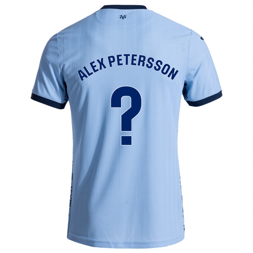 Homme Maillot Max Alex Petersson #0 Bleu Ciel Tenues Extérieur 2024/25 T-Shirt Belgique