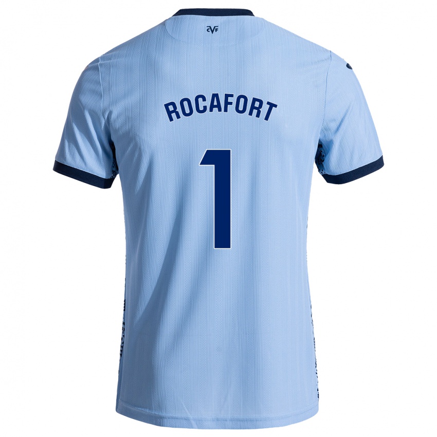 Homme Maillot Rodrigo Rocafort #1 Bleu Ciel Tenues Extérieur 2024/25 T-Shirt Belgique