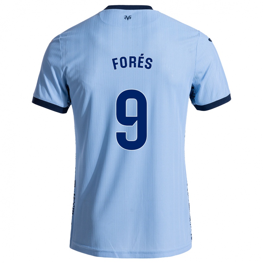 Herren Álex Forés #9 Himmelblau Auswärtstrikot Trikot 2024/25 T-Shirt Belgien