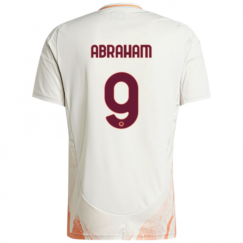 Heren Tammy Abraham #9 Crème Wit Oranje Uitshirt Uittenue 2024/25 T-Shirt België