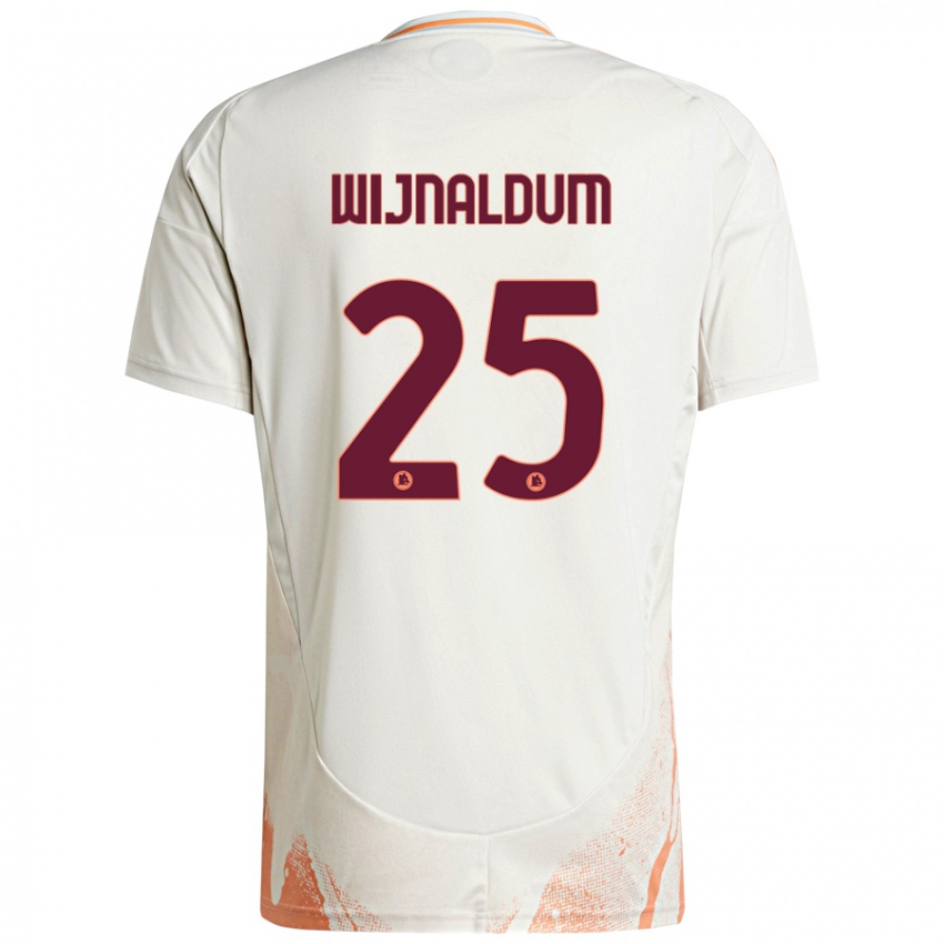 Homme Maillot Georginio Wijnaldum #25 Crème Blanc Orange Tenues Extérieur 2024/25 T-Shirt Belgique