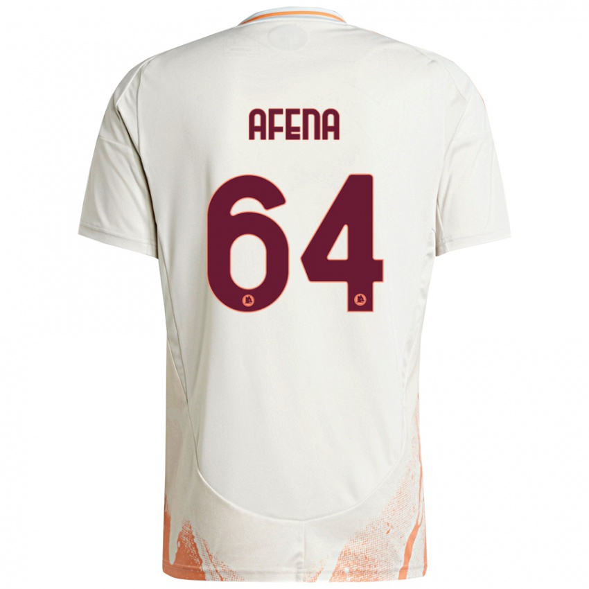 Heren Felix Afena-Gyan #64 Crème Wit Oranje Uitshirt Uittenue 2024/25 T-Shirt België