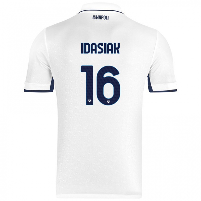 Heren Hubert Idasiak #16 Wit Koningsblauw Uitshirt Uittenue 2024/25 T-Shirt België