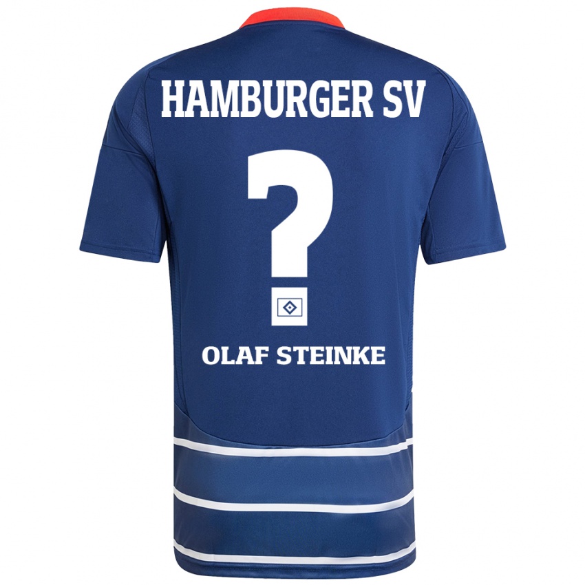 Homme Maillot Eric Olaf Steinke #0 Bleu Foncé Tenues Extérieur 2024/25 T-Shirt Belgique