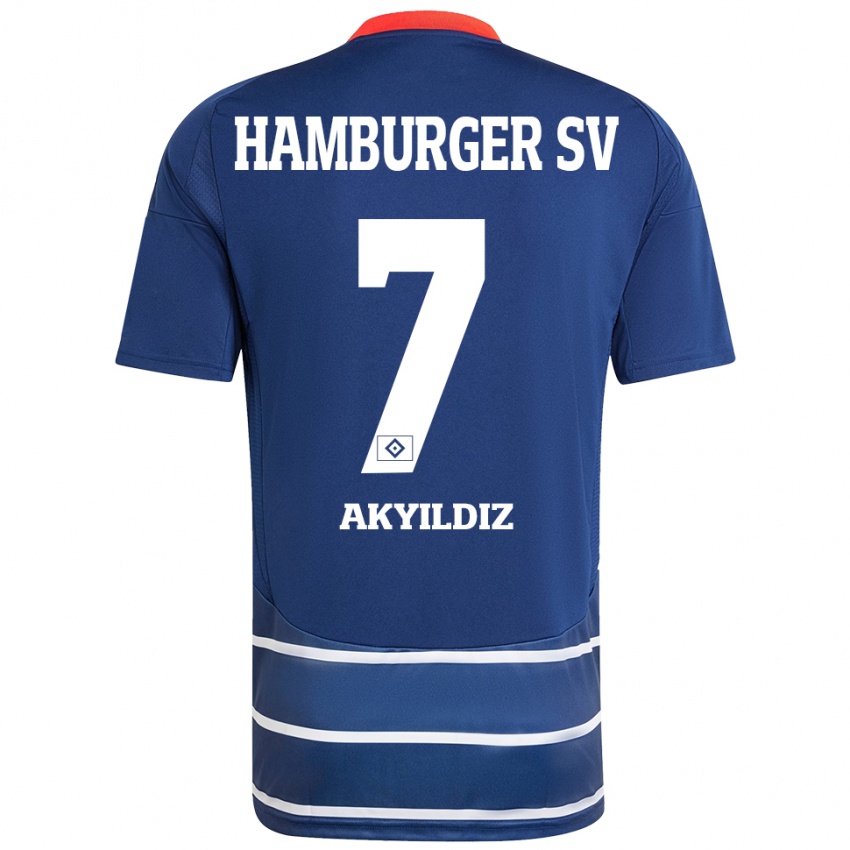 Heren Liam Akyildiz #7 Donkerblauw Uitshirt Uittenue 2024/25 T-Shirt België