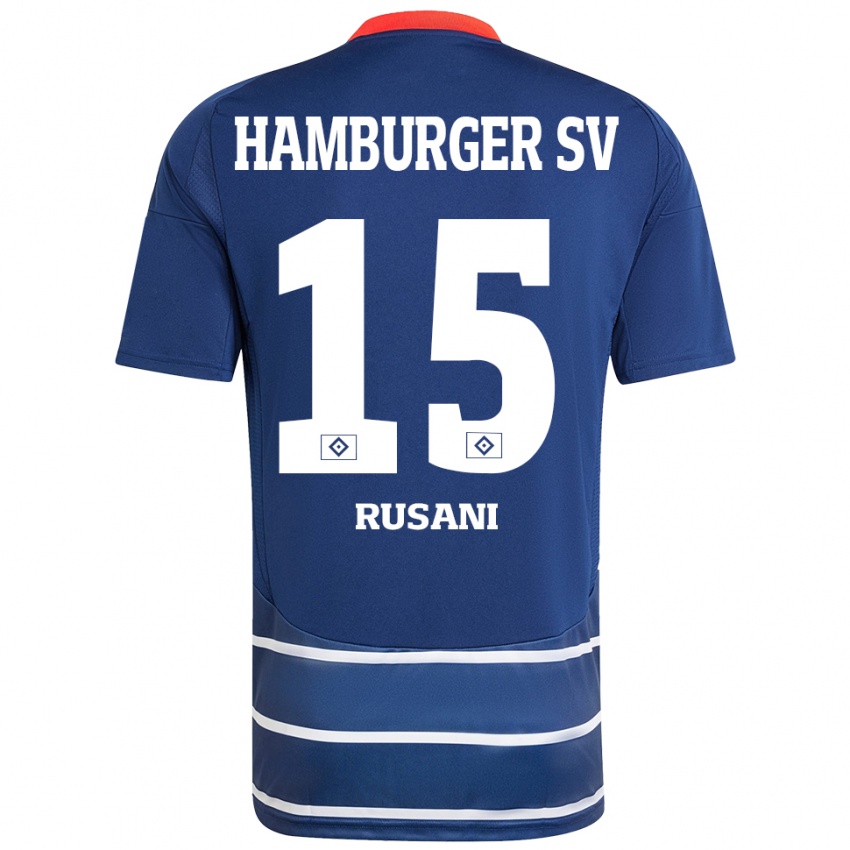 Herren Yasin Rusani #15 Dunkelblau Auswärtstrikot Trikot 2024/25 T-Shirt Belgien